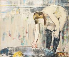 Femme au tub. Artist: Manet, Édouard (1832-1883)