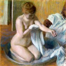 Femme au tub, ca. 1883. Artist: Degas, Edgar (1834-1917)