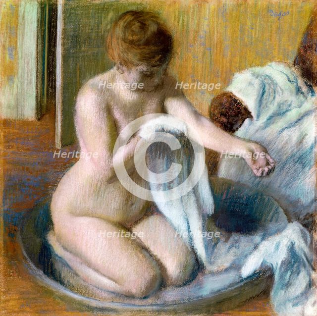 Femme au tub, ca. 1883. Artist: Degas, Edgar (1834-1917)