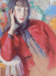 Femme avec mantille (ou Nel au casaquin rouge), 1913. Creator: Rik Wouters