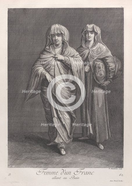 Femme d'un Franc, allant au Bain, 1714-15. Creator: Unknown.