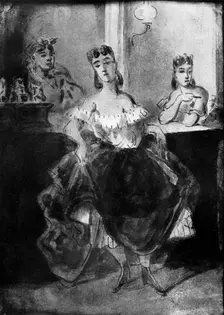 Femme Dansant Devant un Comptoir 19th century, (1930).Artist: Constantin Guys