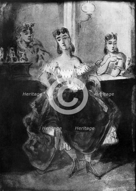 'Femme Dansant Devant un Comptoir', 19th century, (1930).Artist: Constantin Guys