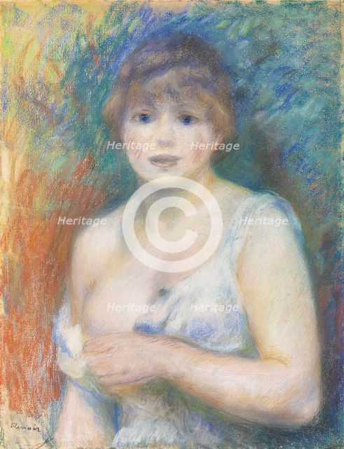 Femme demi-nue (Portrait of the Actress Jeanne Samary), ca 1879. Creator: Renoir, Pierre Auguste (1841-1919).
