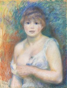 Femme demi-nue (Portrait of the Actress Jeanne Samary), ca 1879. Creator: Renoir, Pierre Auguste (1841-1919)
