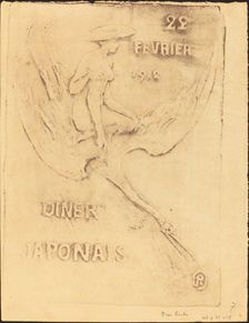 Femme et Cygne, 22 fevrier 1912, Diner Japonaise (Woman and Bird, 22 February 1912, J, 1912. Creator: Pierre Roche