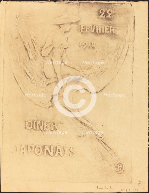 Femme et Cygne, 22 fevrier 1912, Diner Japonaise (Woman and Bird, 22 February 1912, J, 1912. Creator: Pierre Roche.