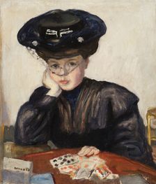 Femme faisant une réussite, c1905. Creator: Pierre Bonnard