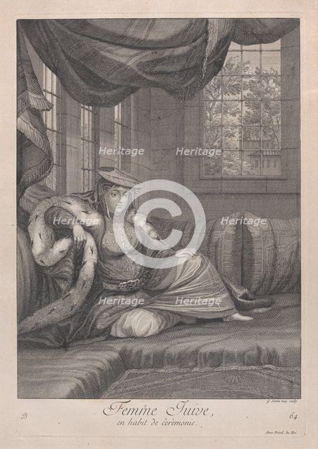 Femme Juive, en habit de cèrèmonie, 1714-15. Creator: Unknown.