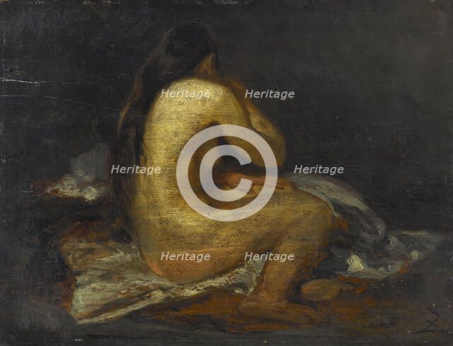 Femme nue assise. Creator: Felix Francois Georges Philibert Ziem.