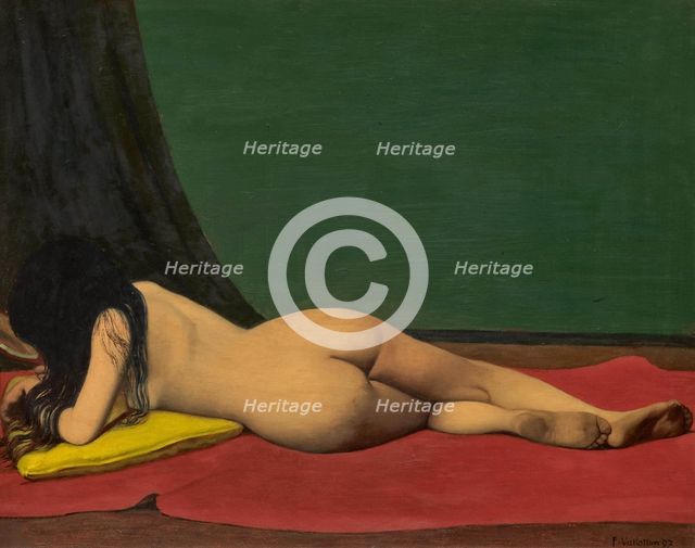 Femme nue couchée de dos, 1897. Creator: Felix Vallotton.