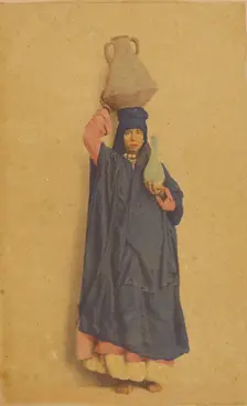 Femme portant des cruches d'eau, about 1870. Creator: Wilhelm Hammerschmidt