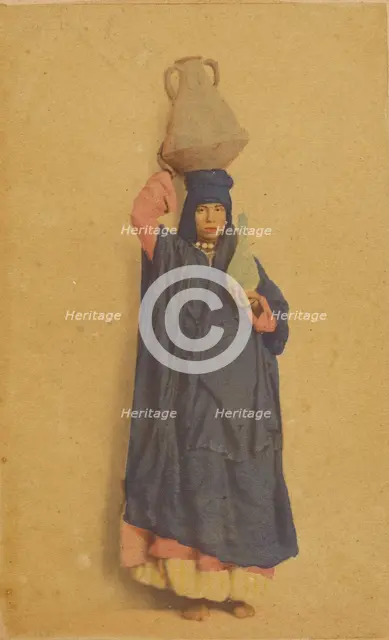 Femme portant des cruches d'eau, about 1870. Creator: Wilhelm Hammerschmidt.