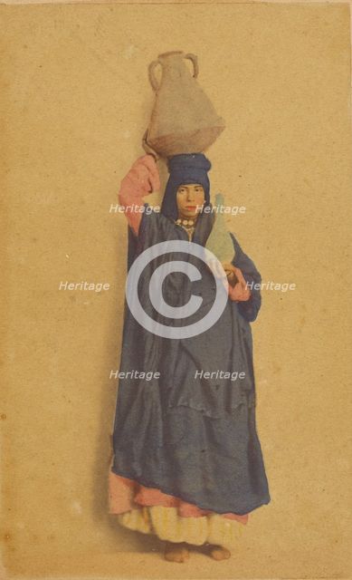 Femme portant des cruches d'eau, about 1870. Creator: Wilhelm Hammerschmidt.