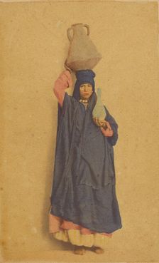 Femme portant des cruches d'eau, about 1870. Creator: Wilhelm Hammerschmidt