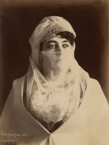 Femme Turque voilee, about 1870-1890. Creator: Gabriel Lekegian