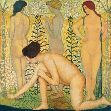 Femmes nues dans un buisson, 1910. Creator: Werlen, Ludwig (1884-1928)