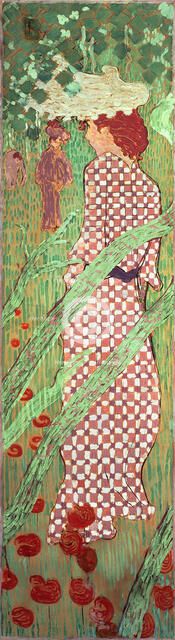 Femmes au jardin: femme à la robe quadrillée (Women in a Garden: Woman in a..., 1891. Creator: Bonnard, Pierre (1867-1947).