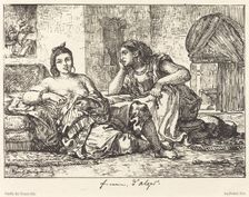 Femmes d'Alger, 1833. Creator: Eugene Delacroix