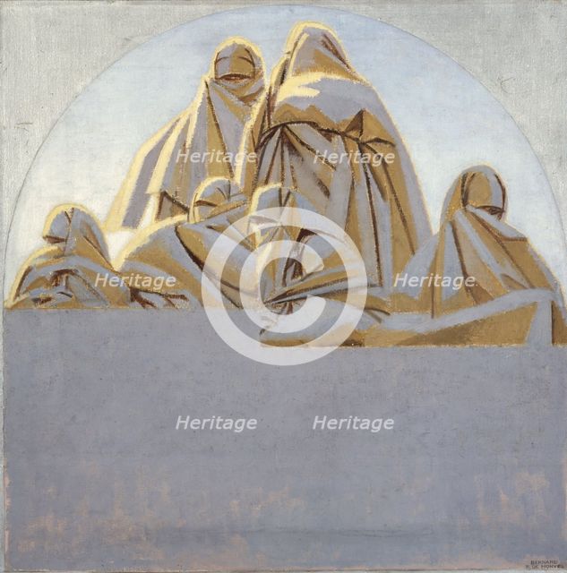 Femmes sur les terrasses, Rabat, c.1918. Creator: Bernard Boutet de Monvel.