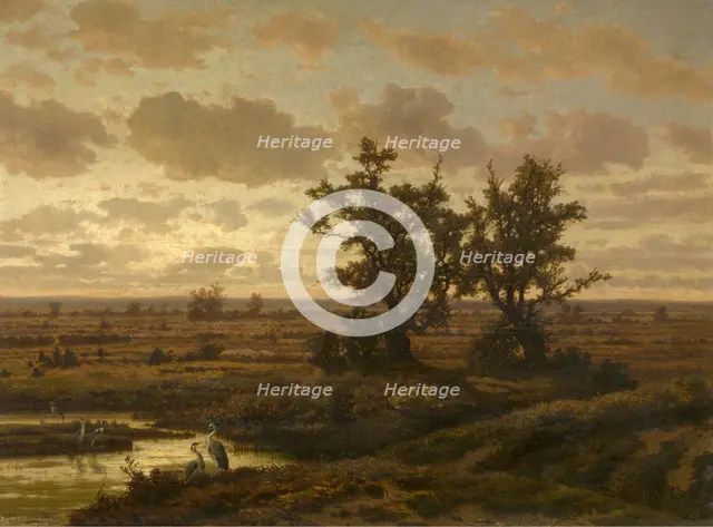 Fen in the Kempen, 1865. Creator: Jean Pierre François Lamoriniere.