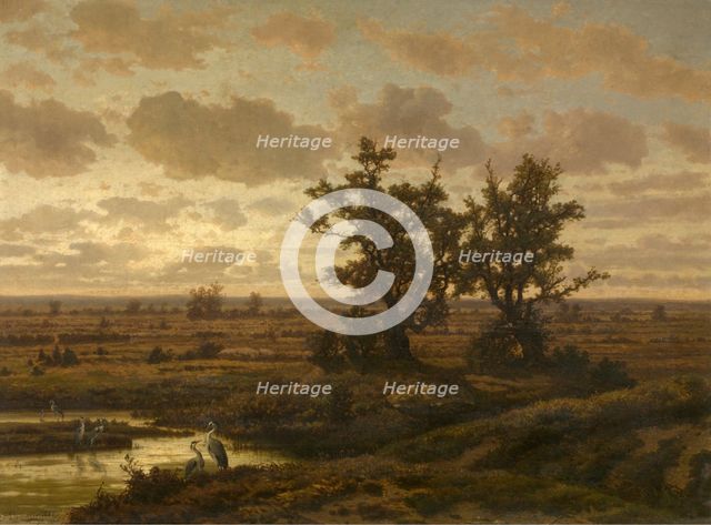 Fen in the Kempen, 1865. Creator: Jean Pierre François Lamoriniere.