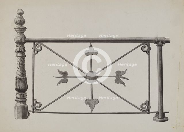 Fence, c. 1936. Creator: Florence Huston.