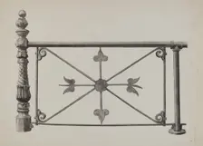 Fence, c. 1936. Creator: Florence Huston