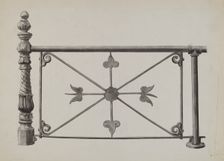 Fence, c. 1936. Creator: Florence Huston