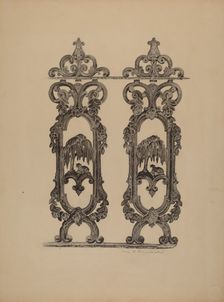 Fence, c. 1938. Creator: Helen Blumenstiel