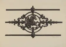 Fence - Sea Horse Design, c. 1939. Creator: Pearl Torell