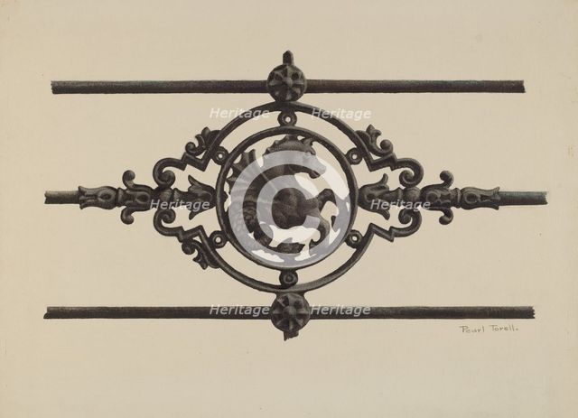 Fence - Sea Horse Design, c. 1939. Creator: Pearl Torell.