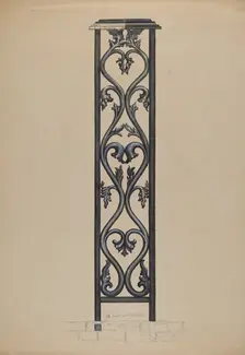 Fence Post, c. 1937. Creator: Albert Eyth
