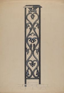 Fence Post, c. 1937. Creator: Albert Eyth