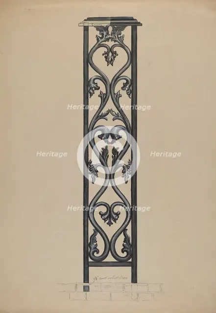 Fence Post, c. 1937. Creator: Albert Eyth.