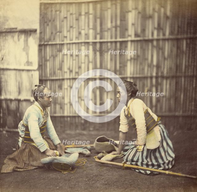 Fencers, 1866-1867. Creator: Felice Beato.