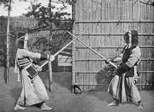 Fencers Taking Positions c1903, (1903). Artist: Ogawa & Burton