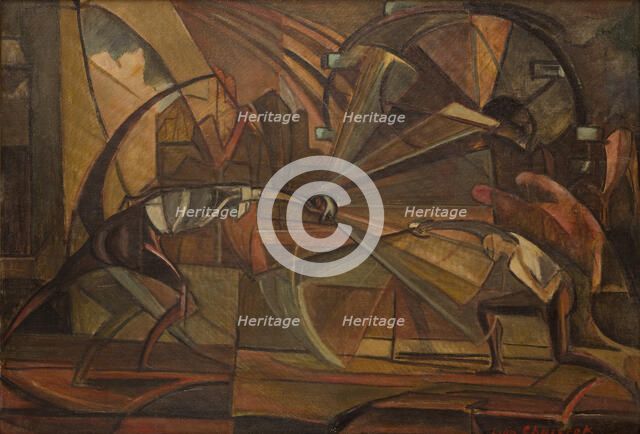 Fencing Match, c1919. Creator: Leon Chwistek.