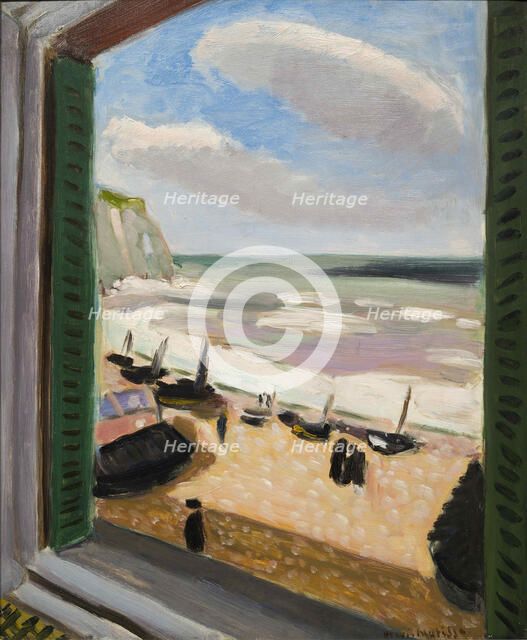 Fenêtre ouverte sur la mer à Étretat, 1920-1921. Creator: Henri Matisse.