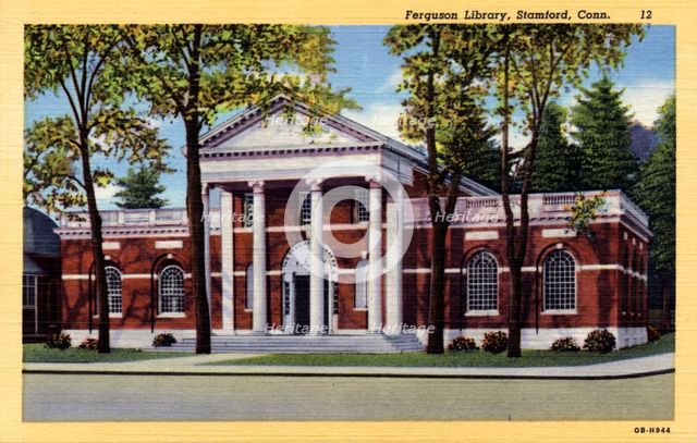 Ferguson Library, Stamford, Connecticut, USA, 1940. Artist: Unknown