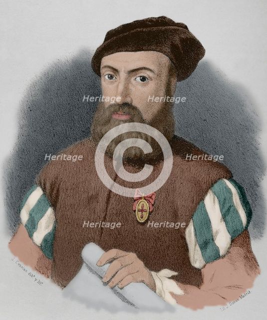 Ferdinand Magellan, (1480-1521), Portuguese explorer, 1867. Creator: Jose Cebrian.
