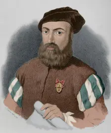 Ferdinand Magellan, (1480-1521), Portuguese explorer, 1867. Creator: Jose Cebrian