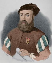 Ferdinand Magellan, (1480-1521), Portuguese explorer, 1867. Creator: Jose Cebrian