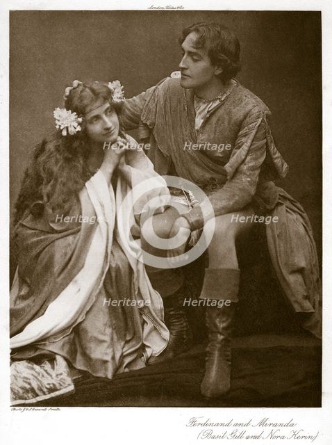 'Ferdinand and Miranda', c1900.Artist: J Caswall Smith