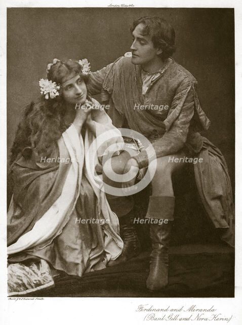 'Ferdinand and Miranda', c1900.Artist: J Caswall Smith