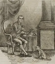 Ferdinand, as Prince of Asturias, killing little birds, 1851. Creator: Villegas