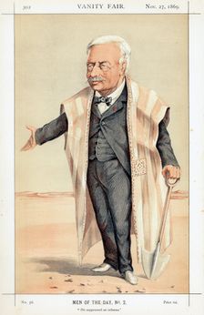 Ferdinand de Lesseps, French diplomat and entrepreneur, 1869. Creator: Unknown