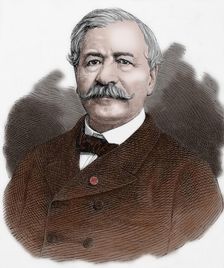 Ferdinand de Lesseps, French diplomat and entrepreneur, 1882. Creator: Unknown