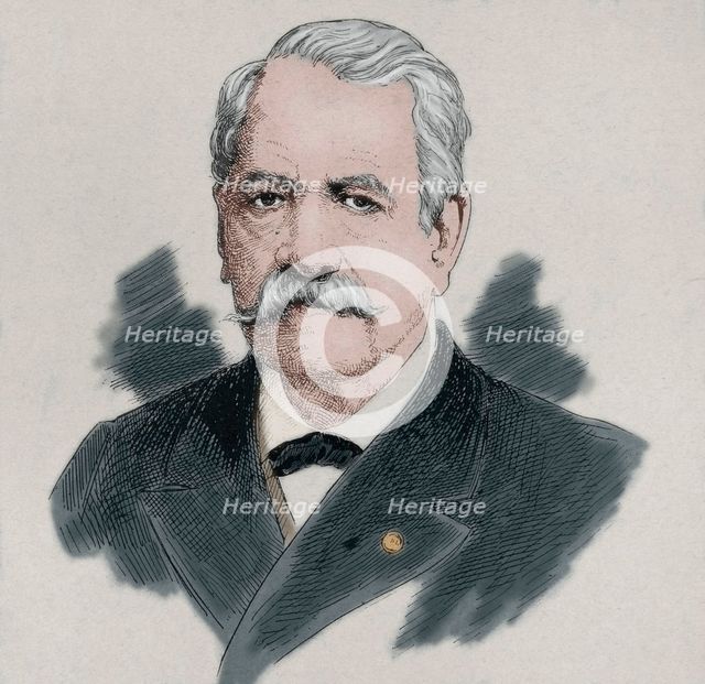 Ferdinand de Lesseps, French diplomat and entrepreneur, 1894.  Creator: Unknown.