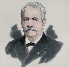Ferdinand de Lesseps, French diplomat and entrepreneur, 1894. Creator: Unknown